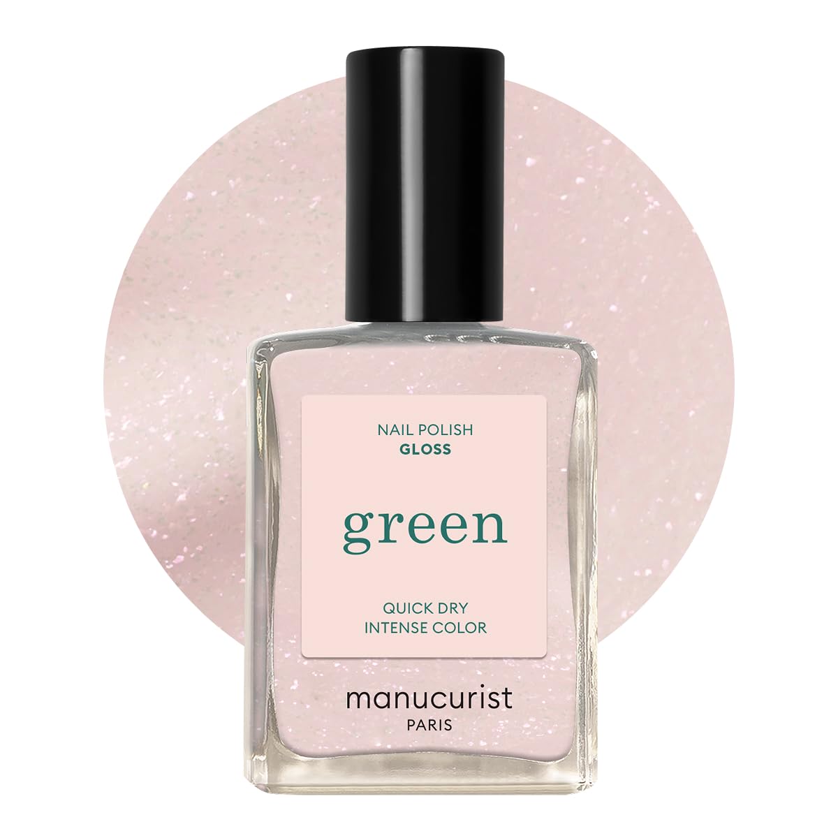 Manucurist Green Vernis à Ongles Blanc Irisé Gloss - Classique - Effet Manucure Professionnelle - Nail Polish Ongle - Vegan & Made in France - 15ml