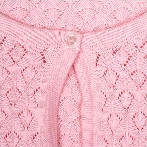 BOLEROSE Girls Long Sleeve Pointelle Knit Childrens Kids Bolero Shrug2