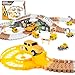 𝗫𝗔𝗪𝗔𝗖𝗔𝗛 Toy Construction Race Track Set for 3 4 5 Year Old Boys, 191 PCS Construction Car Track Playset for Kids 3-6 Years, Engineering Truck Toys DIY Track for 3 Years Old Boys Girls Gifts