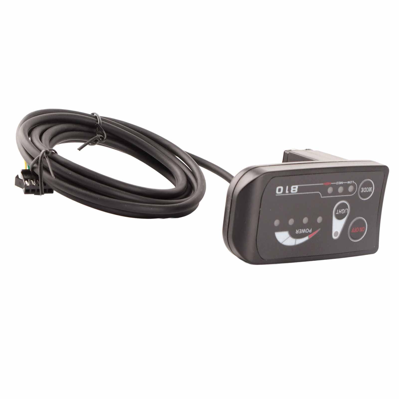 Electric Bicycle LED Display, 48V LED810 Instrument Display Meter Panel Electric Scooter Control Panel LED Display for Electric Bicycle and Electric Scooters