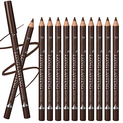 Set de 12 Lápices Delineadores de Cejas Marrón Waterproof miniatura 1