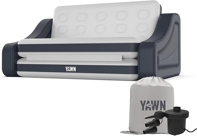 High Street TV YAWN Air Sofa Bed - Inflatable Sofa Bed With Max Weight Of 250kg. Electric Pump And Bonus Carry Bag Included
