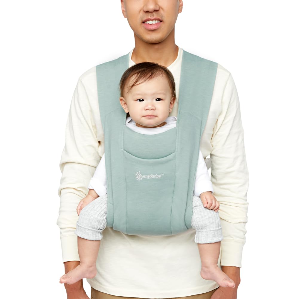 Ergobaby Embrace Newborn Baby Carrier, Soft, Cosy & Lightweight Carrier, Ergonomic Head & Neck Support, Adjustable Waistbelt & Cross Straps, 2 Carry Positions 3-11 Kgs, 0-12 Months 2