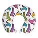 ABAKUHAUS camera teenager Cuscino da Viaggio, Pattini a rotelle per Vivid, Accessorio in Schiuma di Memoria per Viaggio, 30 cm x 30 cm, Multicolore