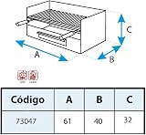 Imex El Zorro 71514 - Cassetto per Barbecue con griglia de Inossidabile - 61 x 40 x 33 cm - 3