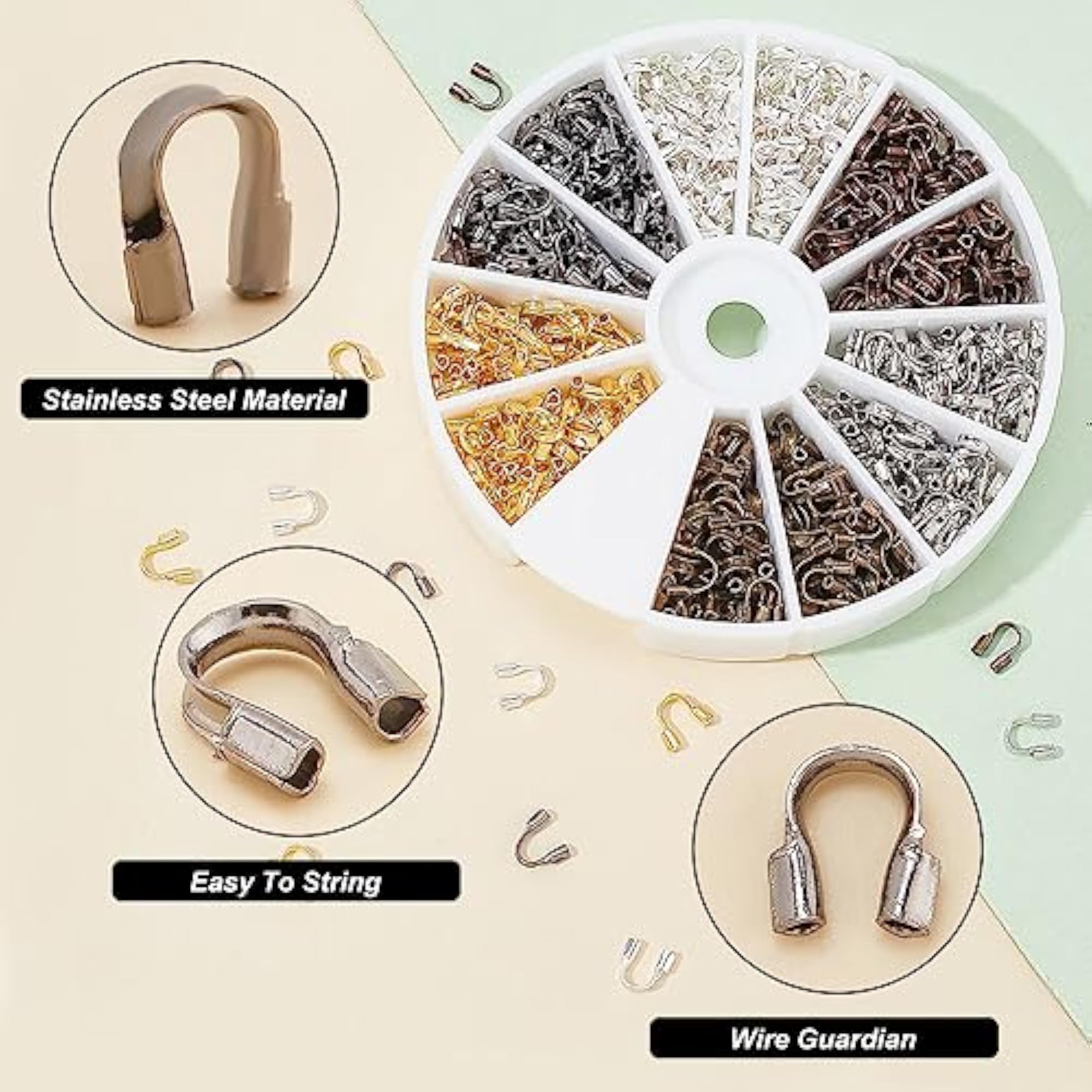 Brass Wire Guardian Wire Protector for Jewelry Making, 6 Colors
