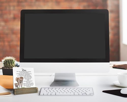 Miniatura 4 de Letrero de madera con texto en inglés To My Dad I Love You regalo para papá de hijas e hijas placa con soporte de madera regalo de placa de madera