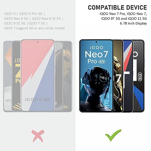 Image of DD SON Tempered Glass Screen Protector Compatible for Iqoo Neo 7 Pro 5G, Iqoo Neo 7 5G, Iqoo 11 5G and Iqoo 9T 5G HD Glass with Edge to Edge Coverage and Easy Installation kit,Black
