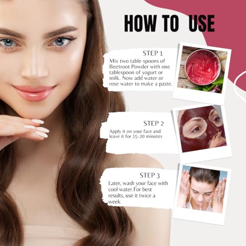 Image of Florecer Organic Beetroot Powder For Face, Skin & Hair And Lips- 100 Gram