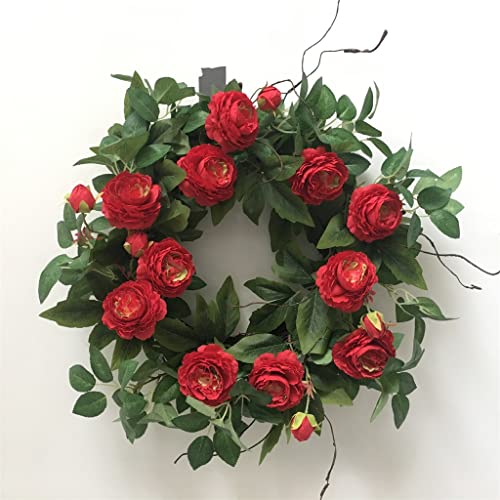 Guirlande de roses Saint-Valentin et ornement de porte style américain