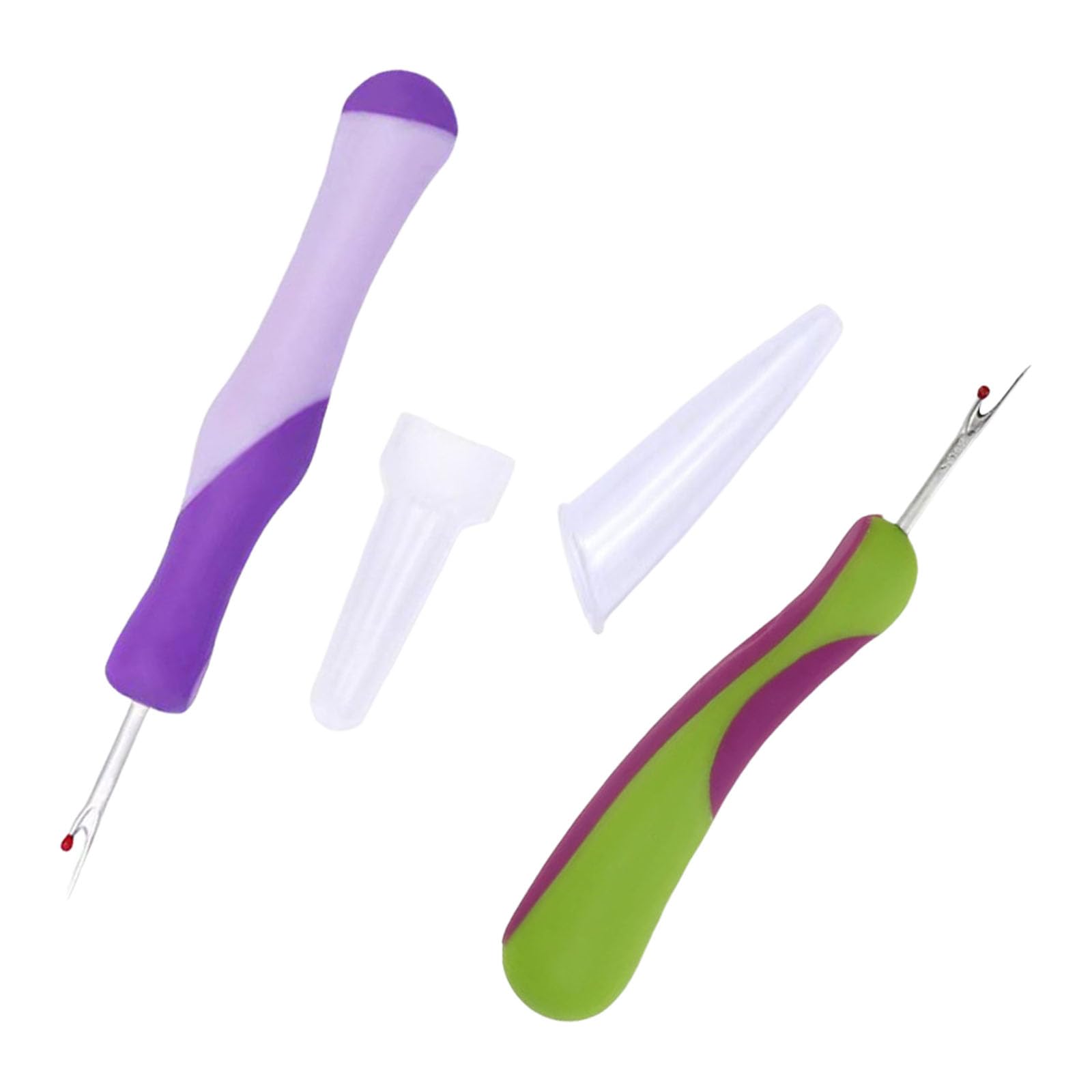 Jazuaiao 2Pcs Seam Unpickers Ergonomic Grip Thread Cutter Sewing Removal Tool for Embroidery Quilting and Hand Stitching Cutter