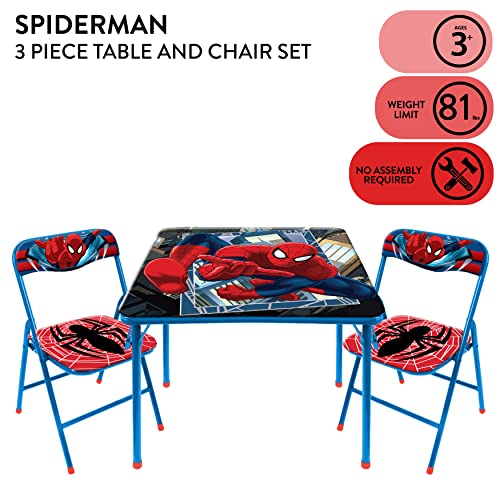 Idea-Nuova-Marvel-Spiderman-3-Piece-Childrens-Activity-Square-Table-and-Chair-Set-Ages-3-NN201039 Idea Nuova Marvel Spiderman 3 Piece Childrens Activity Square Table and Chair Set Ages 3 NN201039