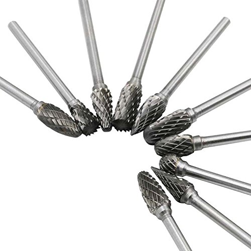 Set de 10 Fresas Rotativas de Carburo de Tungsteno 3mm miniatura 3