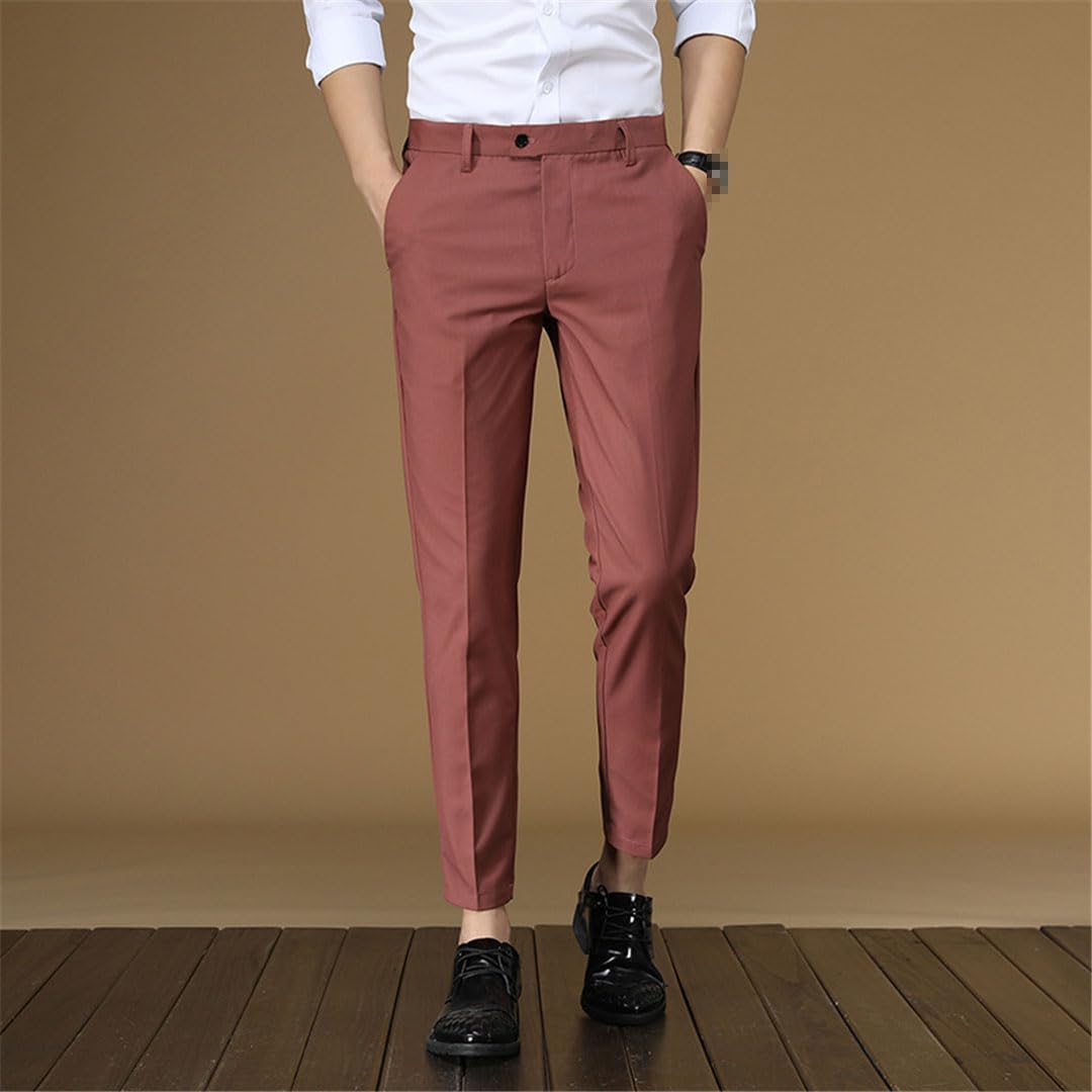 Pantalones De Traje De Verano para Hombres Pantalones Formales De Negocios De Oficina