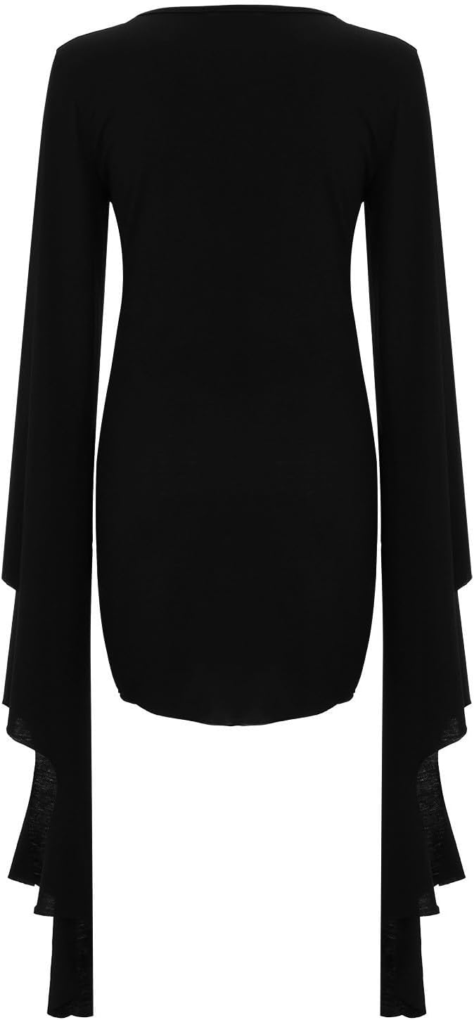 Gothic Mittelalterkleid - Cosplay Kostüm Mit Spitze & Ausgestellten Ärmeln