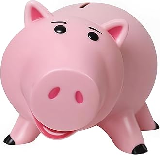 Piggy Bank, Cute Pink Plastic Coin Bank for Girls and Boys, Unbreakable Pig Money Bank for Xmas Christmas Birthday Gift