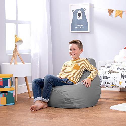 Bean Bag Bazaar Gaming-Sitzsack für Kinder, Grau, Groß, Sitzsäcke Wasserabweisend, Sitzsäcke für den Innen- und… – Bild 4