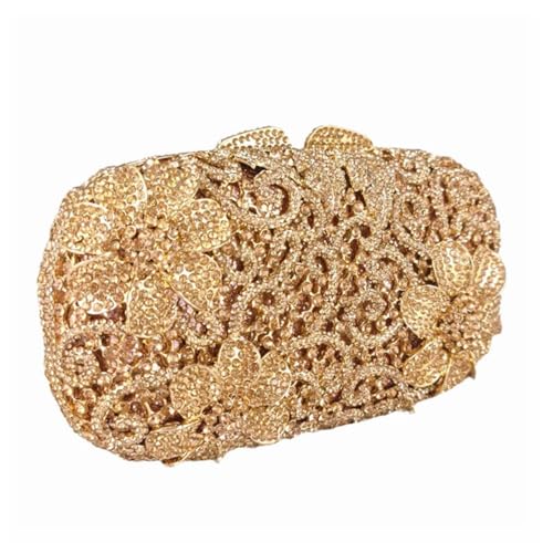 Image of Luxury Crystal Clutch Purse for Women Rhinestone Handbag Formal Party Evening Bag Sparkly Bridal Flower Purse