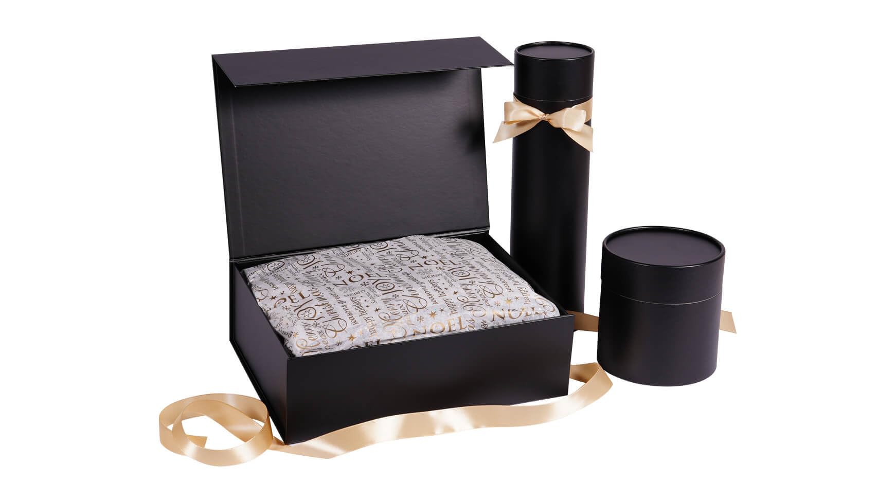 10x Magnetbox Geschenkbox Geschenkkarton "Oxford" 230 x 170 x 70 mm Magnetverschluss 120g/qm Schwarz hochwertige Geschenk-Verpackung