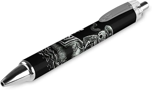 Skull Skeletons - Bolígrafos retráctiles de punta fina de 0.020 in, tinta azul para oficina y hogar, 1 unidad