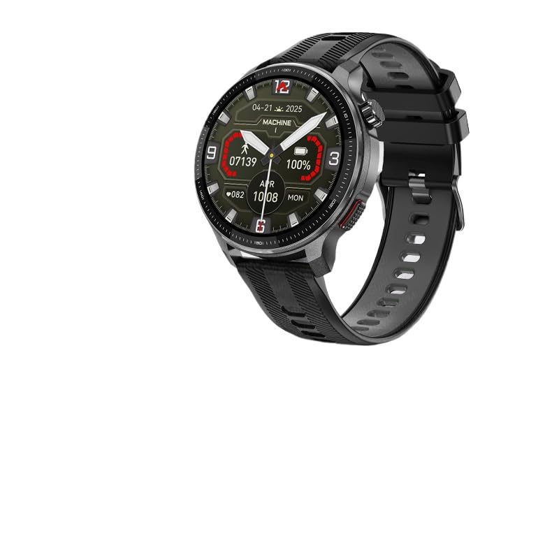 JINSHANGZI Reloj inteligente deportivo militar de 100 metros, GPS integrado, brújula de mapa sin conexión, 3.6 cm, pantalla Corning Gorilla, GPS, reloj inteligente para hombre (negro)