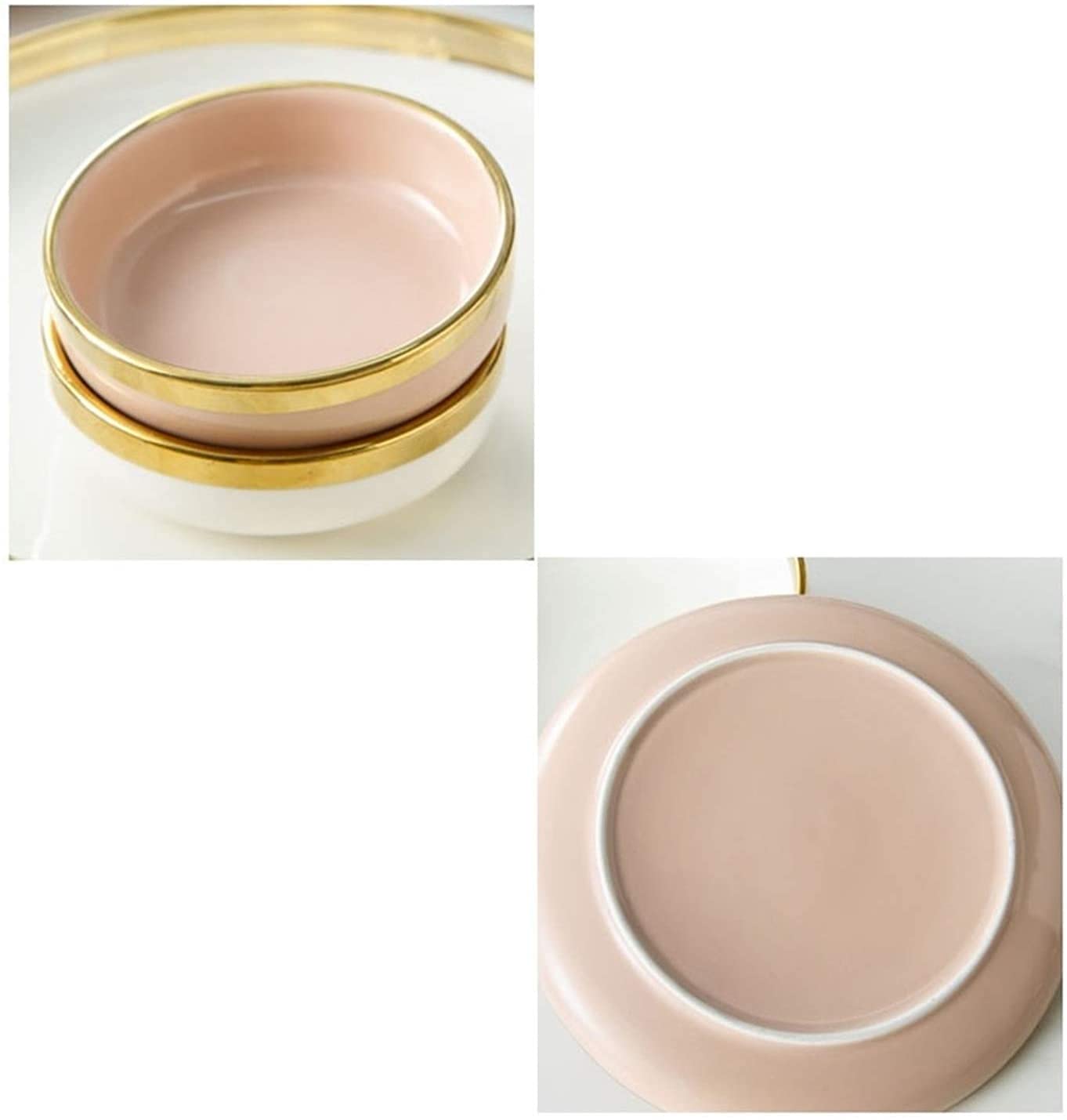 Plato de Cena de Lujo para Fiestas o Regalos, Juego de vajilla de Porcelana, Platos y Cuencos para restaurantes y Regalos.