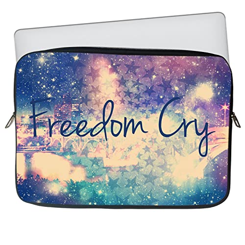 Image of TheSkinMantra Chain Laptop Sleeve Bag Compatible with Laptop /Macbooks /Chrombook /Notebook /Zbook (13.3 Inch (Chain), Freedom Cry)