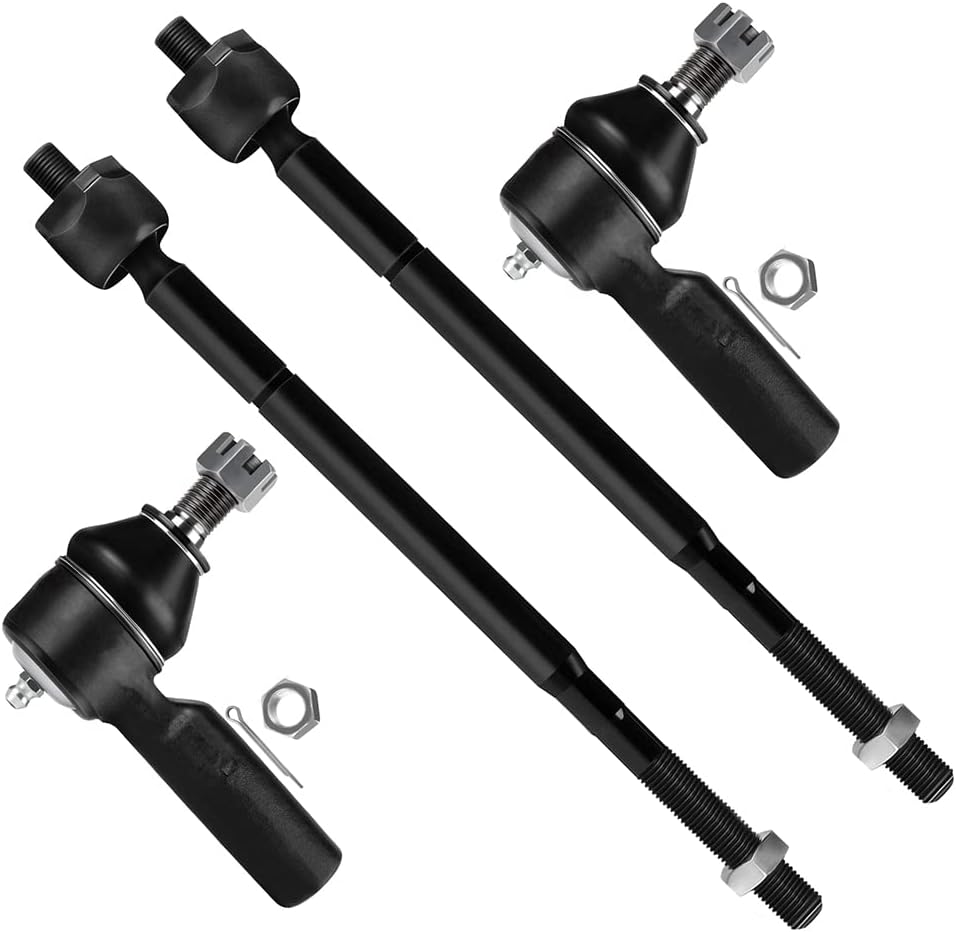 SCITOO 4pcs Suspension Kit Front Inner Tie Rod End Front Outer Tie Rod End 1992 1993 1994 1995 1996 1997 1998 1999 2000 2001 2002 2003 2004 For ES300 For Avalon Camry For Sienna Solara