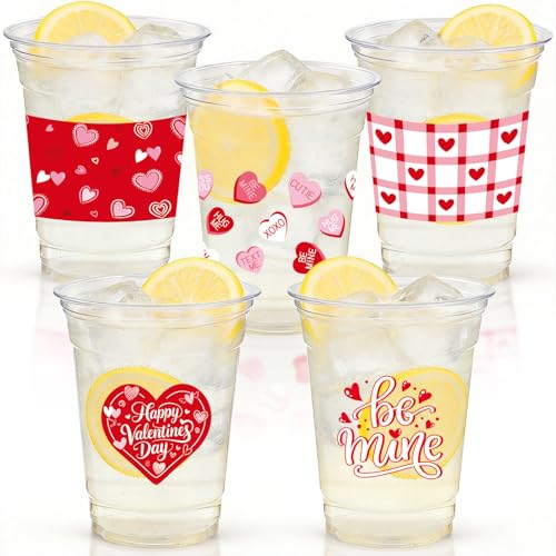 50Pcs Valentine's Day Party Decoration Cups, 12oz...