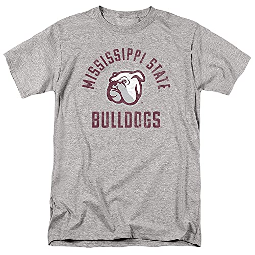 Mississippi State Bulldogs Official MSU Bulldogs Logo Unisex Adult T-Shirt, MSU Bulldogs Logo, 2X-Large