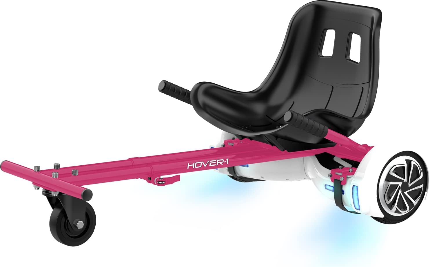 Hover-1 Buggy Hoverboard Attachment - Compatible with Most 6.5" & 8" Electric Hoverboards, Hand-Operated Rear Wheel Control, Adjustable Frame & Straps, Easy Assembly & Install Hoverboard Go Kart