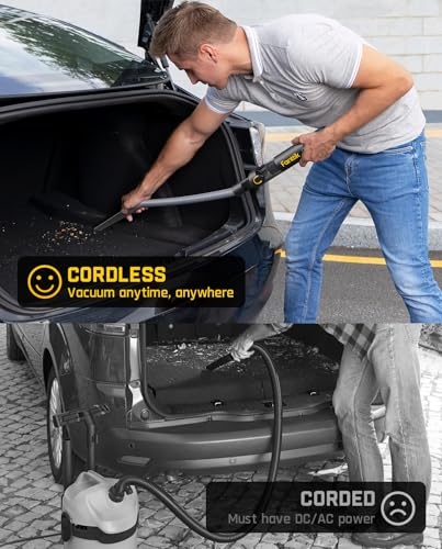 Fanttik Slim V8 Mate Cordless Car Vacuum Suction Power 12000Pa, Portable Mini Vacuum with Flexible Hose and Pet Brush, Type-C Charge, Portable for Car, Office Desk, Keyboards, Gray