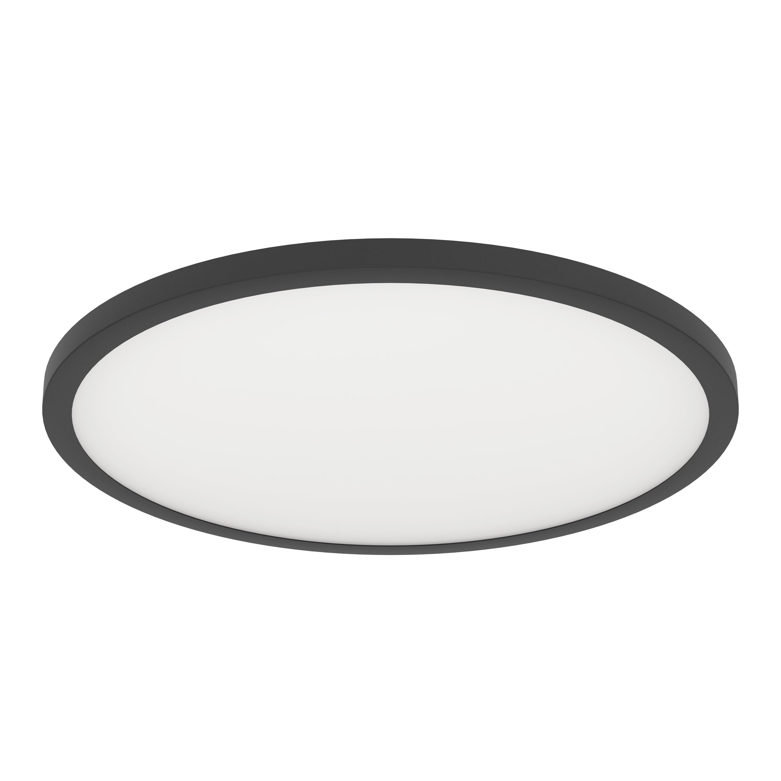 Eglo Connect.z Smart Home LED Ceiling Light Panel Sarsina -Z, Zigbee Lighting, app and Voice Control, White tunable Lights (Warm - Cool White), dimmable lamp, Black Metal, Ø 18 in