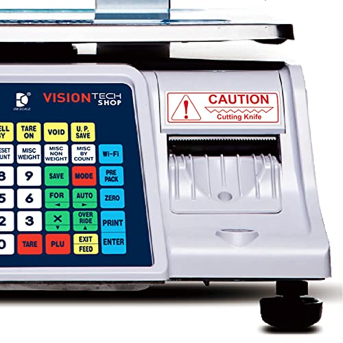 Visiontechshop Dlp-300 Label Printing Scale Pole Display, 30/60Lbs Capacity, 0.01/0.02Lbs, Ntep Legal For Trade #TOP4