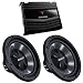 2 Kenwood KFC-W112S 12-Inch 800W Subwoofers + 400W 2-Ch Amp (Package)