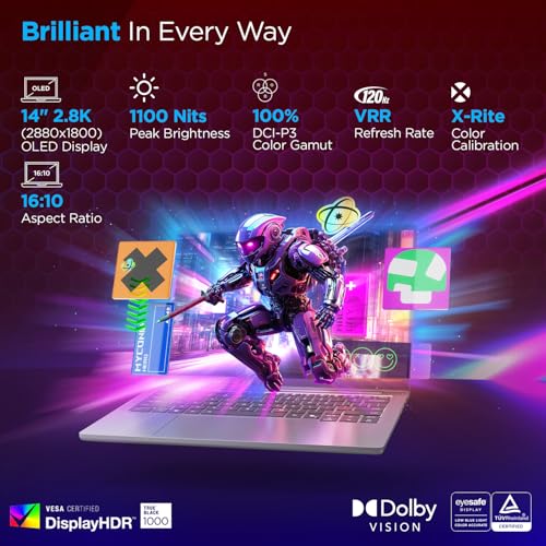 Image of Lenovo IdeaPad Pro 5 Intel Core Ultra 9 285H (32GB RAM /1TB SSD /14 inch (36.83cm) /2.8K OLED /AI PC /Windows 11 /Office Home 2024+Lenovo AI Now /1Yr ADP Free /3 Mon. Game Pass /Grey /1.4Kg), 83JK000AIN