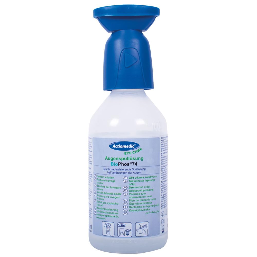 10 Stück Actiomedic Gramm Medical ACTIOMEDIC® Augenspülflasche BioPhos®74 mit phosphatgepufferter Spüllösung 4,9%, klar, V: 250ml
