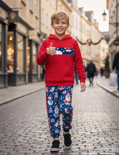 Image of Boys Clothes Boy Outfits 2-Piece Long Sleeve Hoodie and Camouflage Pants Boys Fall Winter Clothes for 6-16 Years