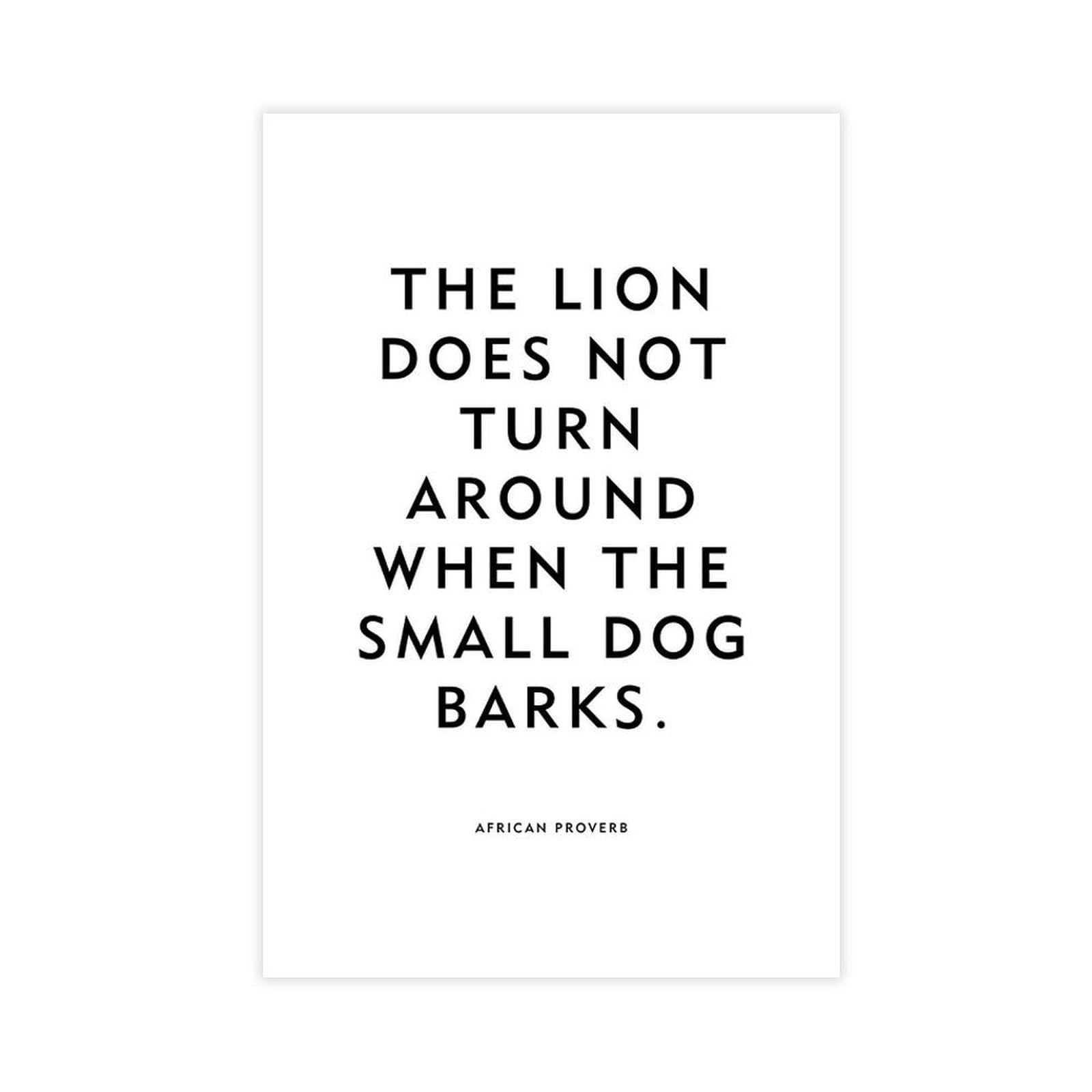 ELKPDOE The Lion Poster Motivational Quotes