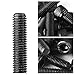 M6-1.0 x 55mm Hex Socket Head Cap Screws Bolts 12.9 Grade Alloy Steel, Metric Allen Hex Drive, Black Oxide Finish, Machine Fully Threaded 20PCS