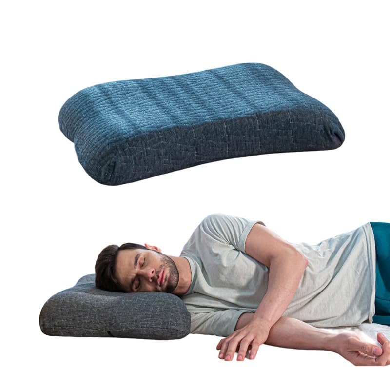 Image of The White Willow Cervical Ergonomic Orthopedic Memory Foam Wave Designed Big Size Bed Pillow for Sleeping, Neck Support, Back Pain Relief for All Sleeping Positions (26.5 inch L x 15.5 inch W x 4.5 inch H) -Grey