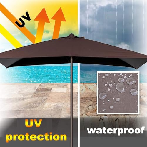 Parasol de jardín de 2 m con base de agua y toldo de acero verde resistente 4