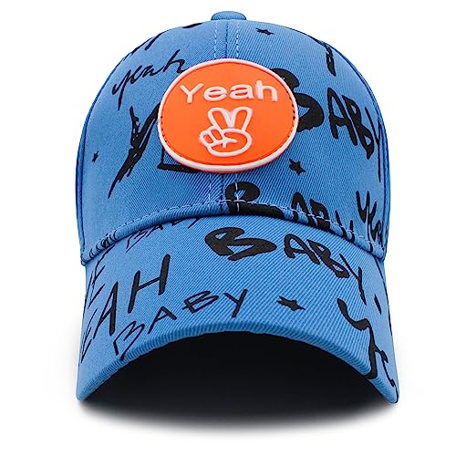 Image of VRITRAZ Unisex Kids Baseball Cap, Lightweight Adjustable Casual Sports Hat | for School, Travel and Outdoor Activities, Boys and Girls (4-12 Years)