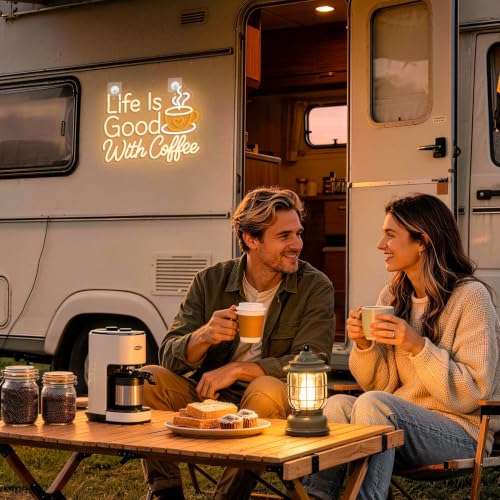 Image of Coffee Bar Neon Sign Latte LED Night Light Wall Decor for Cafe Shop