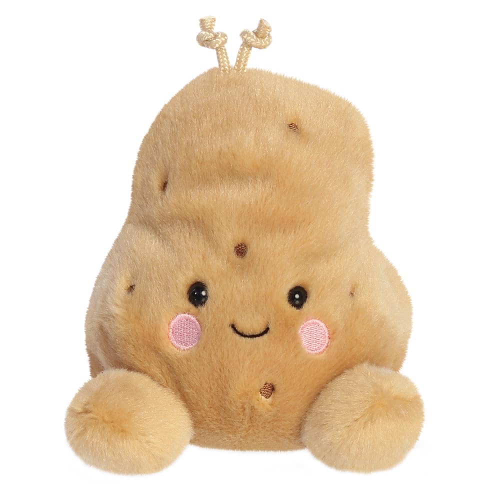 AURORA - 34493 - Palm Pals Spudrick Potato 13cm Soft Toy - Fun Collectable Plush for Kids and Adult Collectors - Perfect for Birthdays, Gifts or Any occasion - Beige