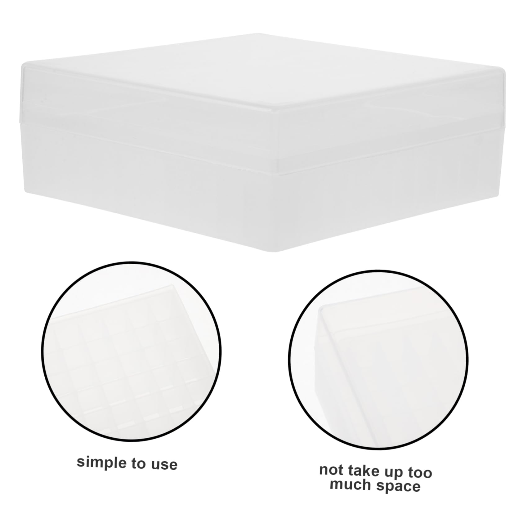 FUNOMOCYA Cryogenic Storage Holder for Tubes 100-grid Design Freezer Storage Box for Microcentrifuge Tubes