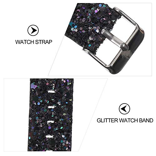 ULTECHNOVO Pulseira de Relógio Glitter Compatível Com Fitbit Versa/Versa 2/ Versa Lite/Versa Se