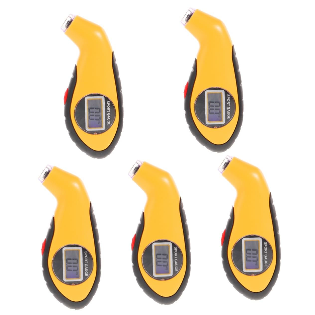 SOLUSTRE 5pezzi Misuratore Digitale Di Pressione Pneumatici Con Display Lcd Tester Di Pressione Per Auto e Strumento Portatile Per Controllo Pneumatici Design Leggero e Resistente Per Uso