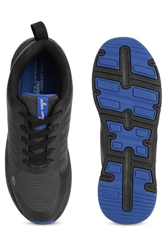 Image of Allen Cooper Training,Road Running,Cricket,Gym,Sports Comfortable Extra Max Cusion with Memory Foam Insole Running Shoes for Men(462 Deepblack /Grey-Sizes 6,7,8,9,10)