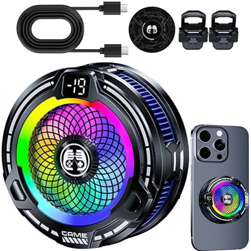 Radiador de teléfono celular de 30 W, enfriador magnético para teléfono, ventilador de refrigeración portátil, dispositivo de velocidad ajustable para teléfonos inteligentes, tabletas, Vlog, al aire